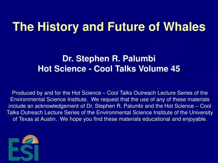 the history and future of whales