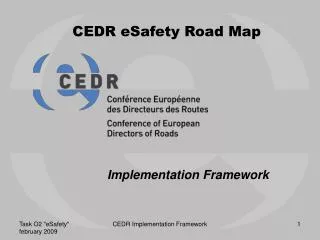 CEDR eSafety Road Map