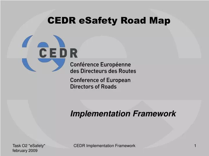cedr esafety road map
