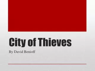 City of Thieves