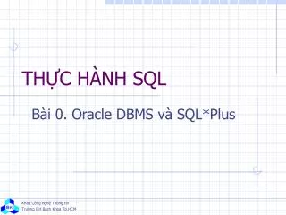 th c h nh sql