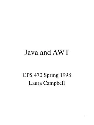 Java and AWT