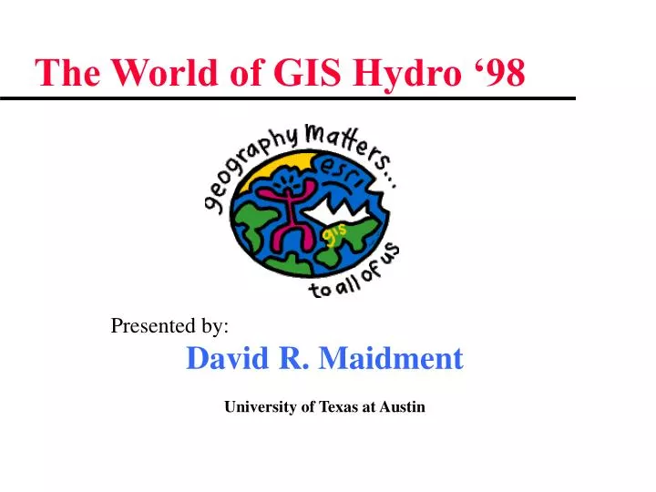the world of gis hydro 98