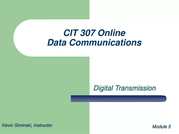 cit 307 online data communications