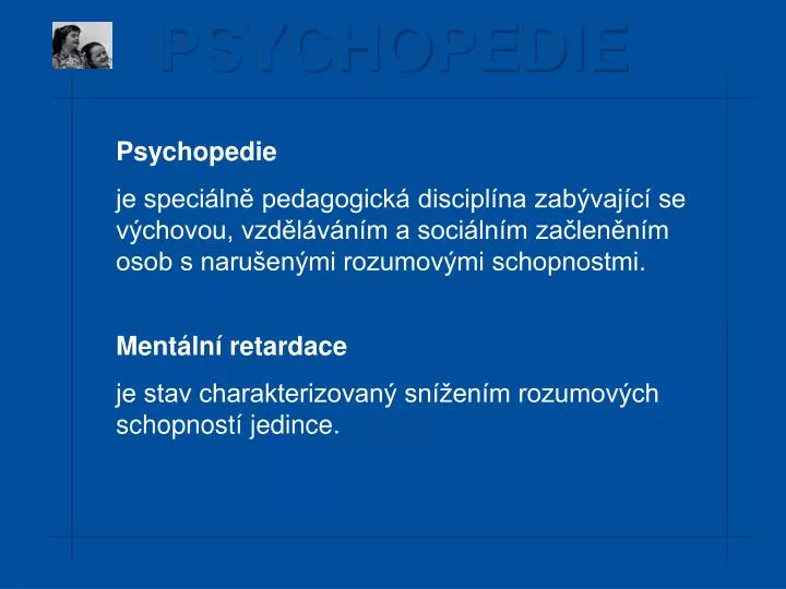 psychopedie