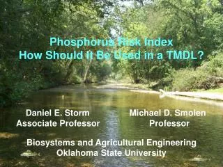 Phosphorus Risk Index How Should It Be Used in a TMDL?