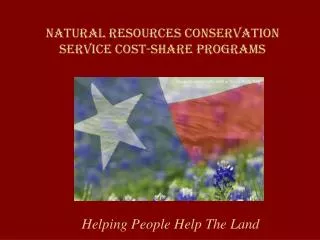 Natural Resources conservation service Cost-share Programs