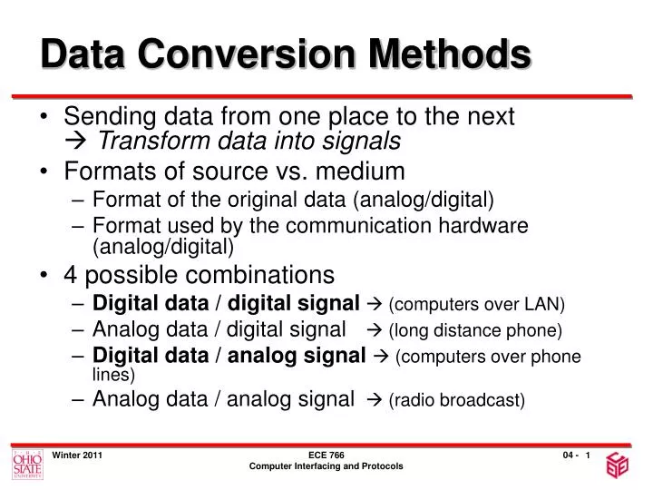 PPT Data Conversion Methods PowerPoint Presentation Free Download 