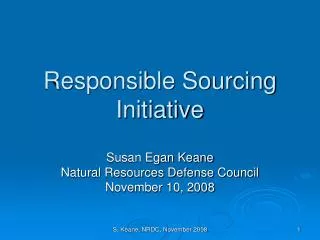 Responsible Sourcing Initiative