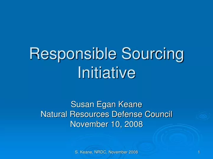 responsible sourcing initiative