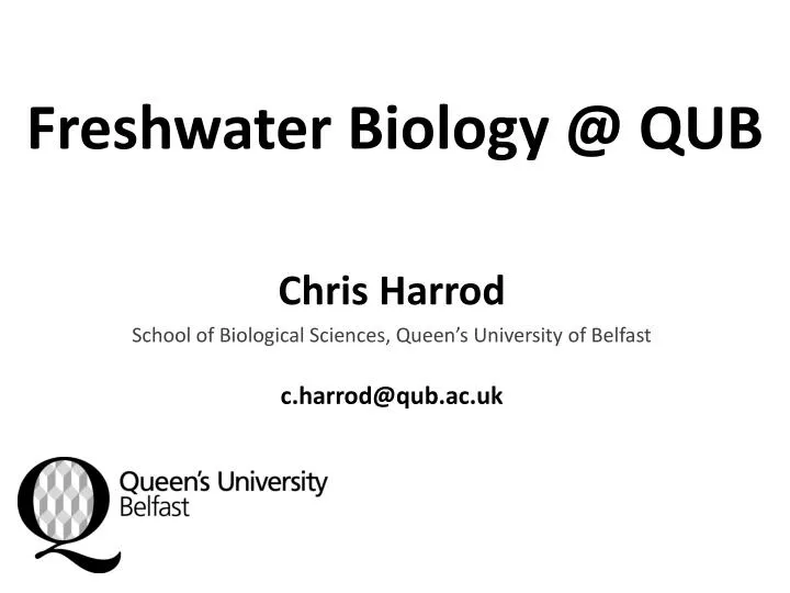 freshwater biology @ qub