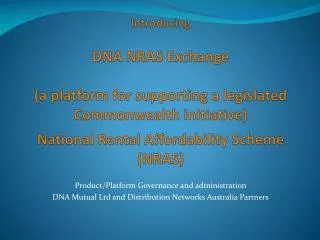 Product/Platform Governance and administration