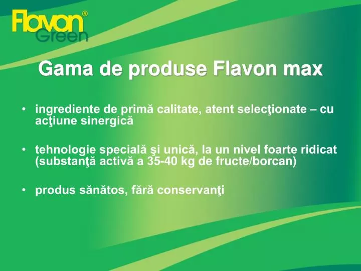 gama de produse flavon max