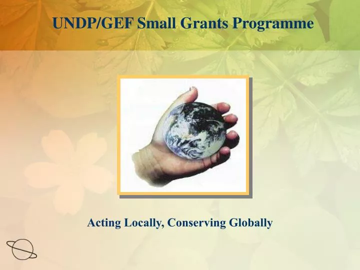 undp gef small grants programme
