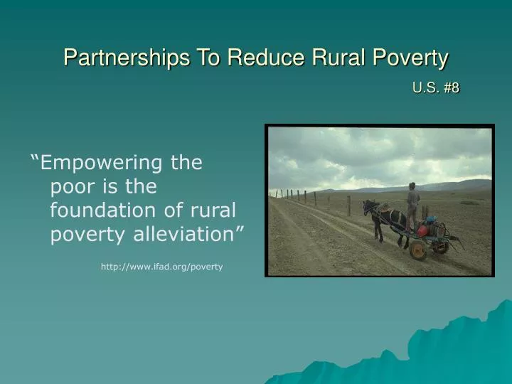 partnerships to reduce rural poverty u s 8