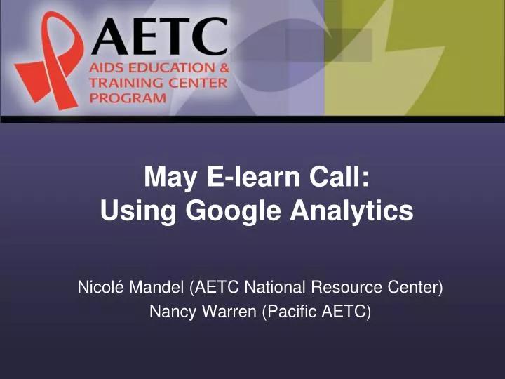 may e learn call using google analytics