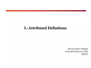 L-Attributed Definitions