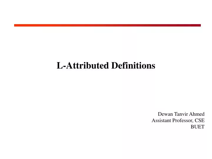 l attributed definitions