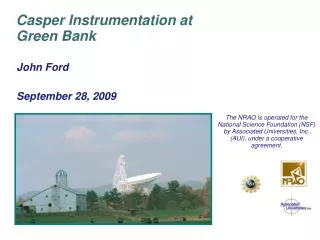 Casper Instrumentation at Green Bank