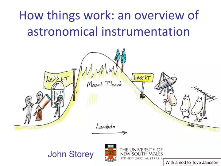 how things work an overview of astronomical instrumentation