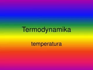 termodynamika