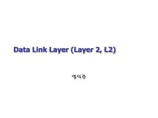 Data Link Layer (Layer 2, L2)