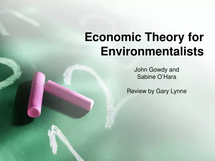 economic theory for environmentalists