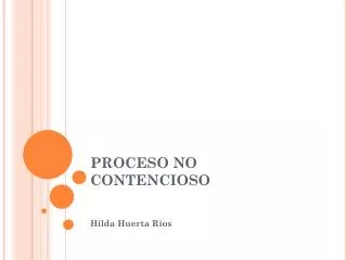 proceso no contencioso