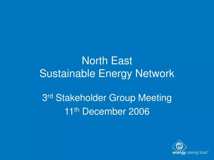 north east sustainable energy network