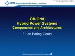 Off-Grid Hybrid Power Systems Components and Architectures - slide 1