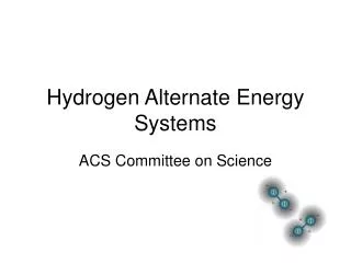 Hydrogen Alternate Energy Systems