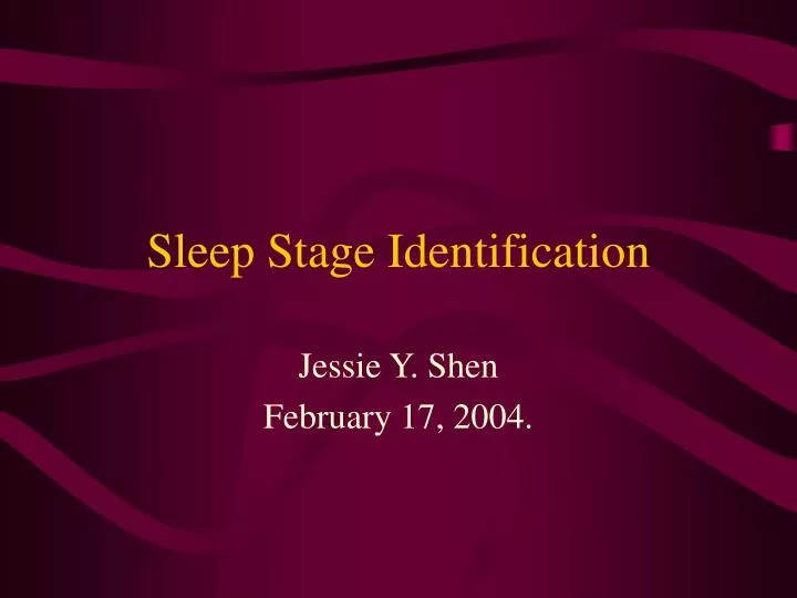 sleep stage identification