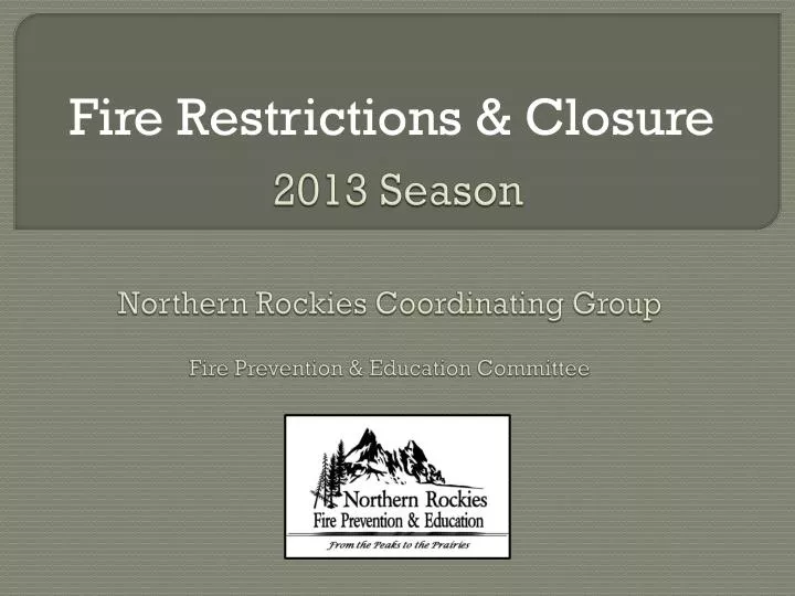 northern rockies coordinating group