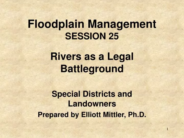 floodplain management session 25