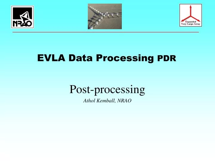 evla data processing pdr