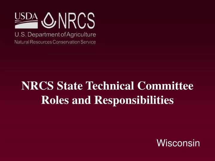 nrcs state technical committee roles and responsibilities