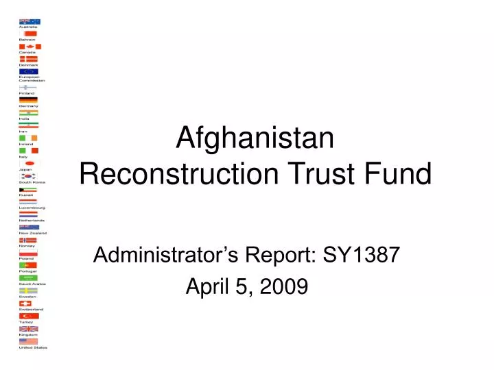 afghanistan reconstruction trust fund