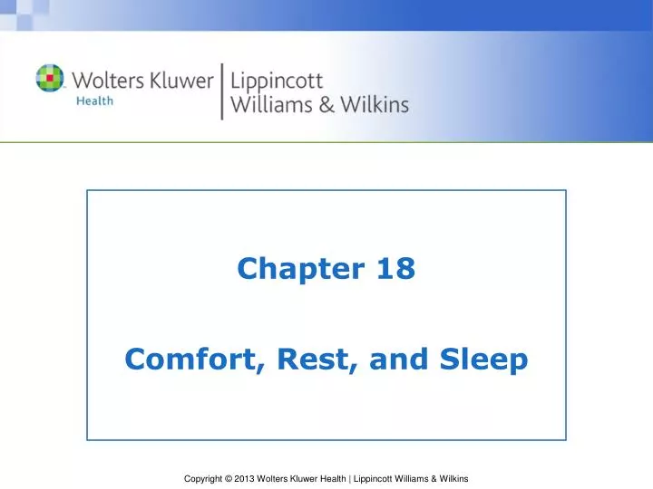 chapter 18 comfort rest and sleep