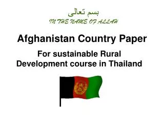 Afghanistan Country Paper