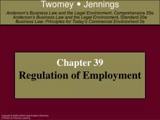Chapter 39 Regulation of Employment