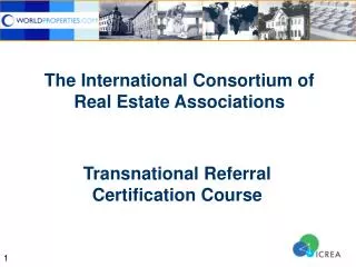 The International Consortium of Real Estate Associations
