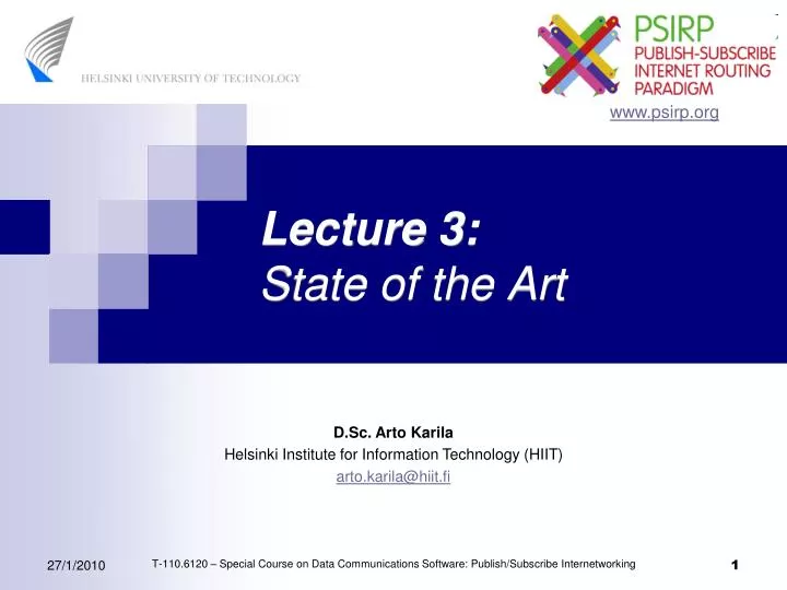 lecture 3 state of the art