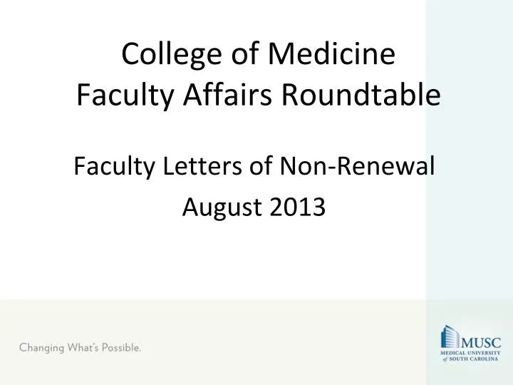college of medicine faculty affairs roundtable