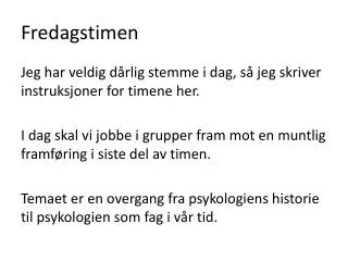 fredagstimen