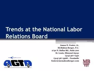 Trends at the National Labor Relations Board