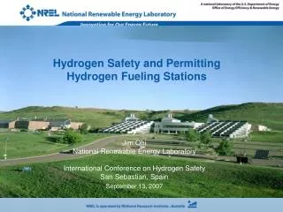 Hydrogen Safety and Permitting Hydrogen Fueling Stations