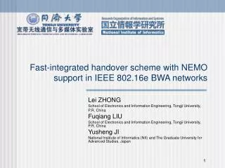 Fast-integrated handover scheme with NEMO support in IEEE 802.16e BWA networks
