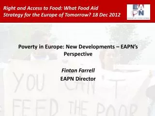 Right and Access to Food: What Food Aid Strategy for the Europe of Tomorrow? 18 Dec 2012