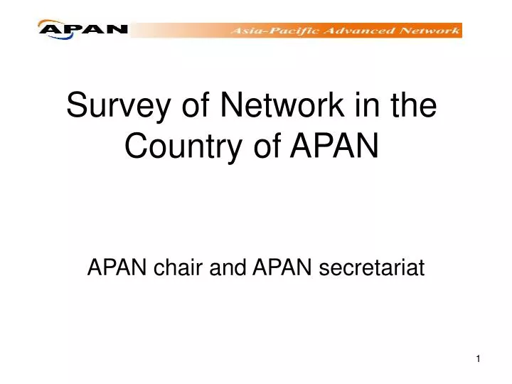 survey of network in the country of apan