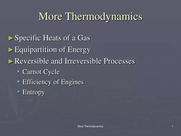 more thermodynamics